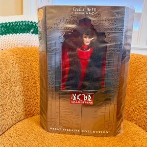 BNIB Still Sealed Cruella De Vil Barbie Doll in Red Outfit